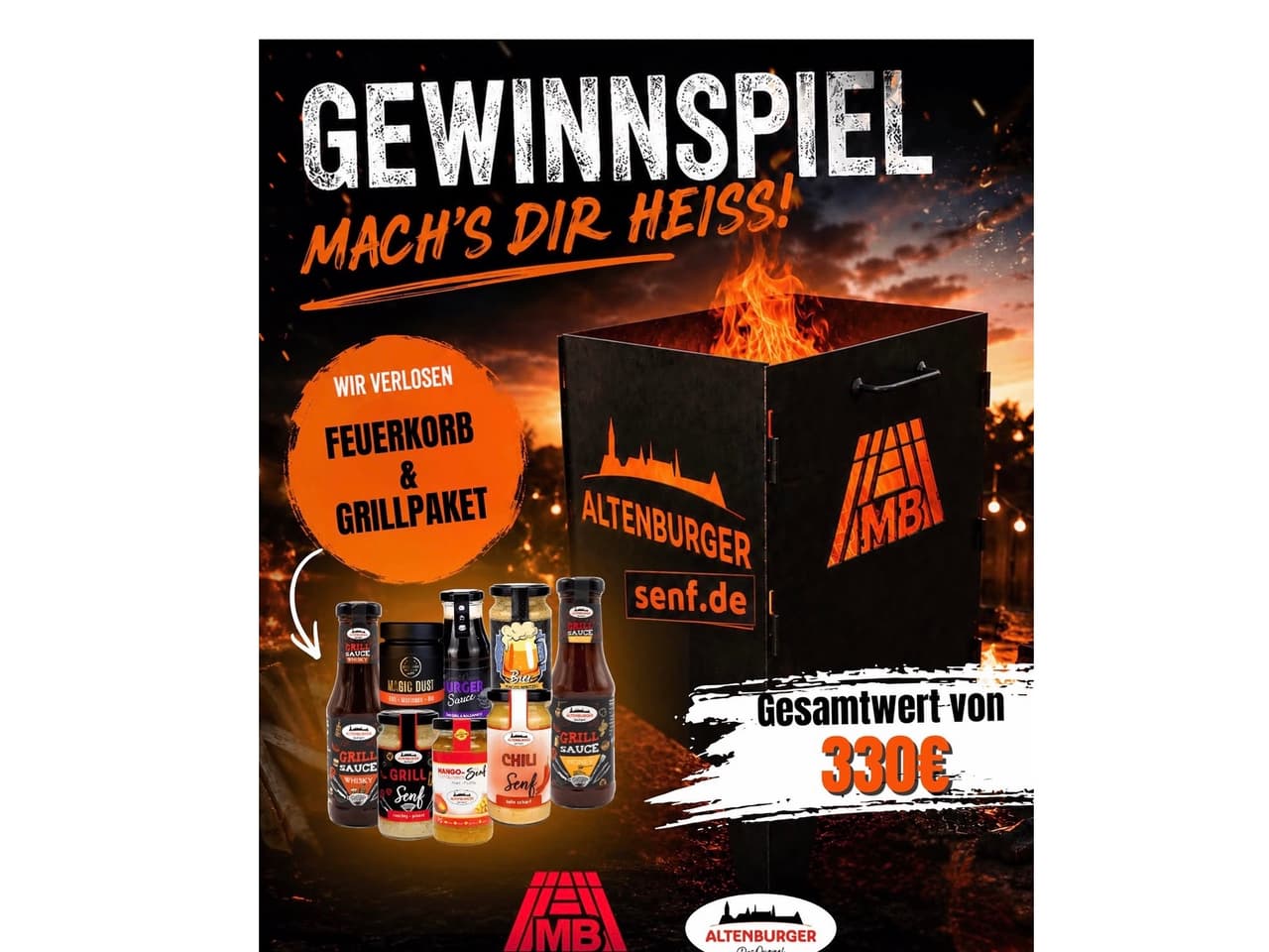 Feuertonne + Grillpaket - senf_de